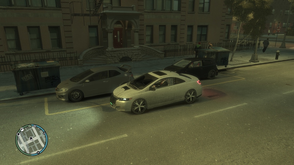 3x Civic v GTA IV