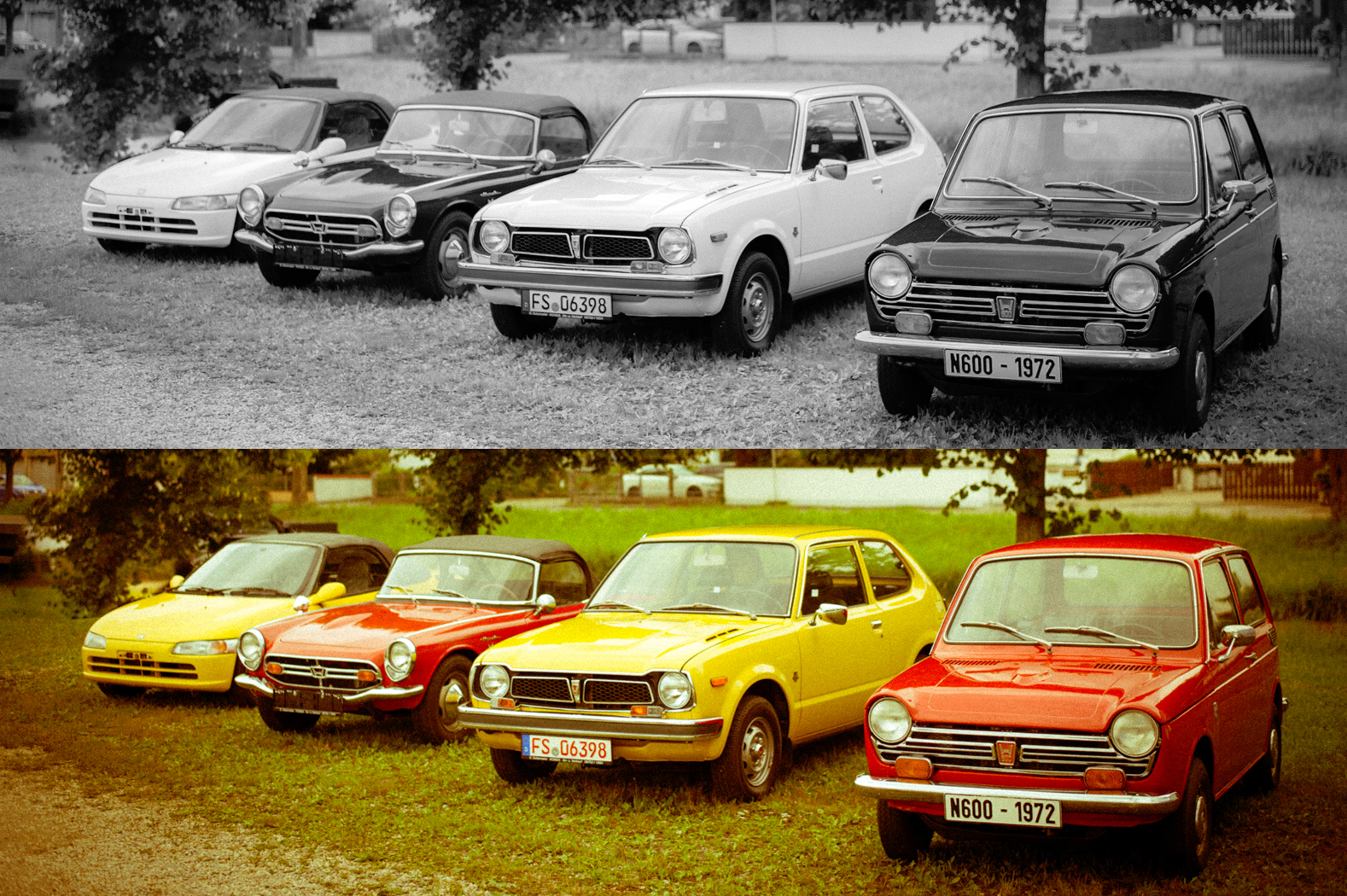 Honda sraz v roce 91. No dobře, tak barevnej film už byl vynalezen :o)