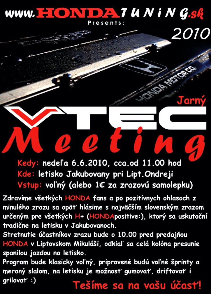VTEC Meeting už túto nedeľu!